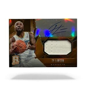 Panini Blue and Gold Basketball Trading Card of Ty Lawson autographed 03/20 mint